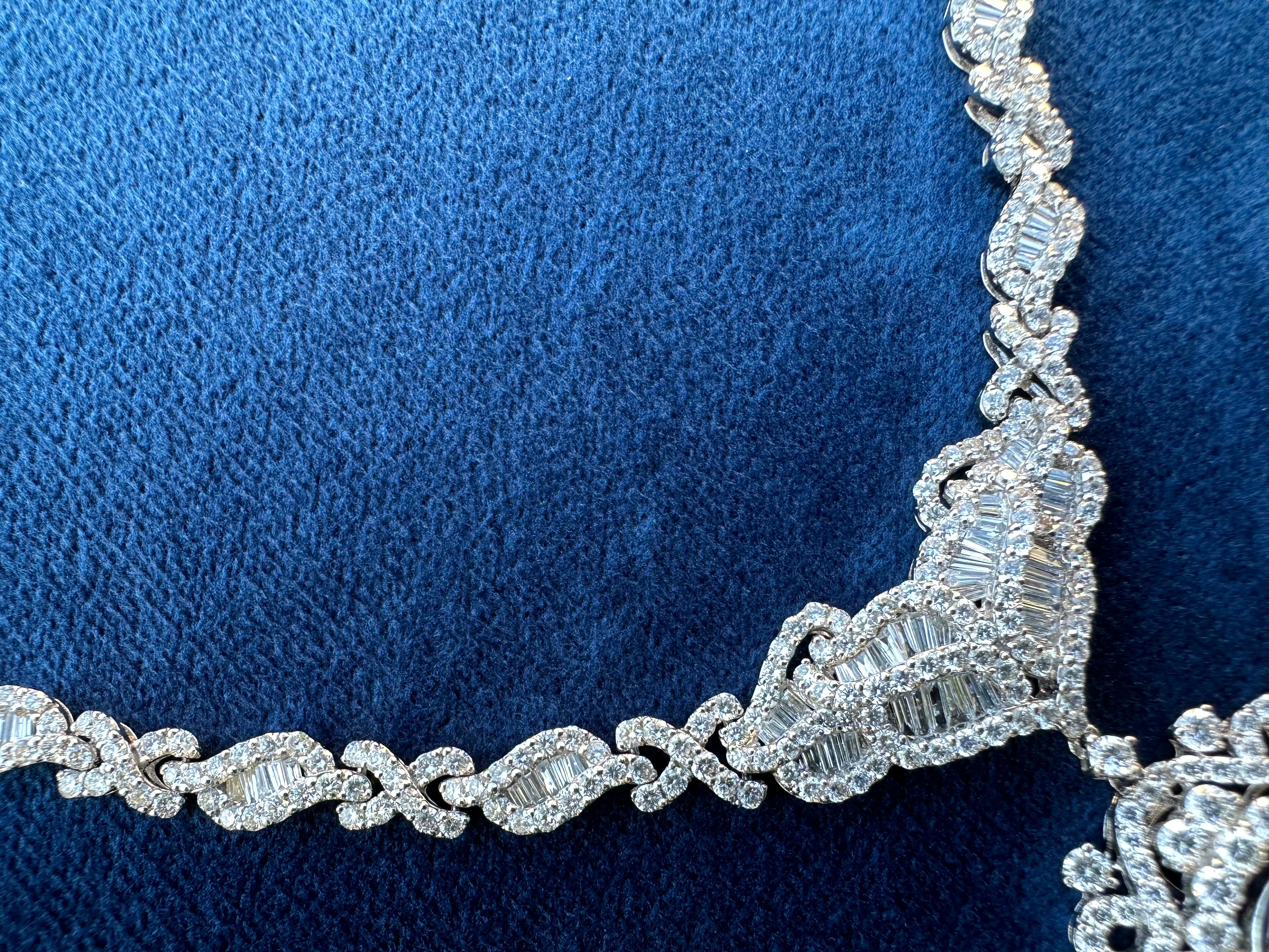 Majestic 52 Karat intensiver lila brasilianischer Amethyst & Diamant 18K Gold Halskette im Zustand „Hervorragend“ im Angebot in Tustin, CA