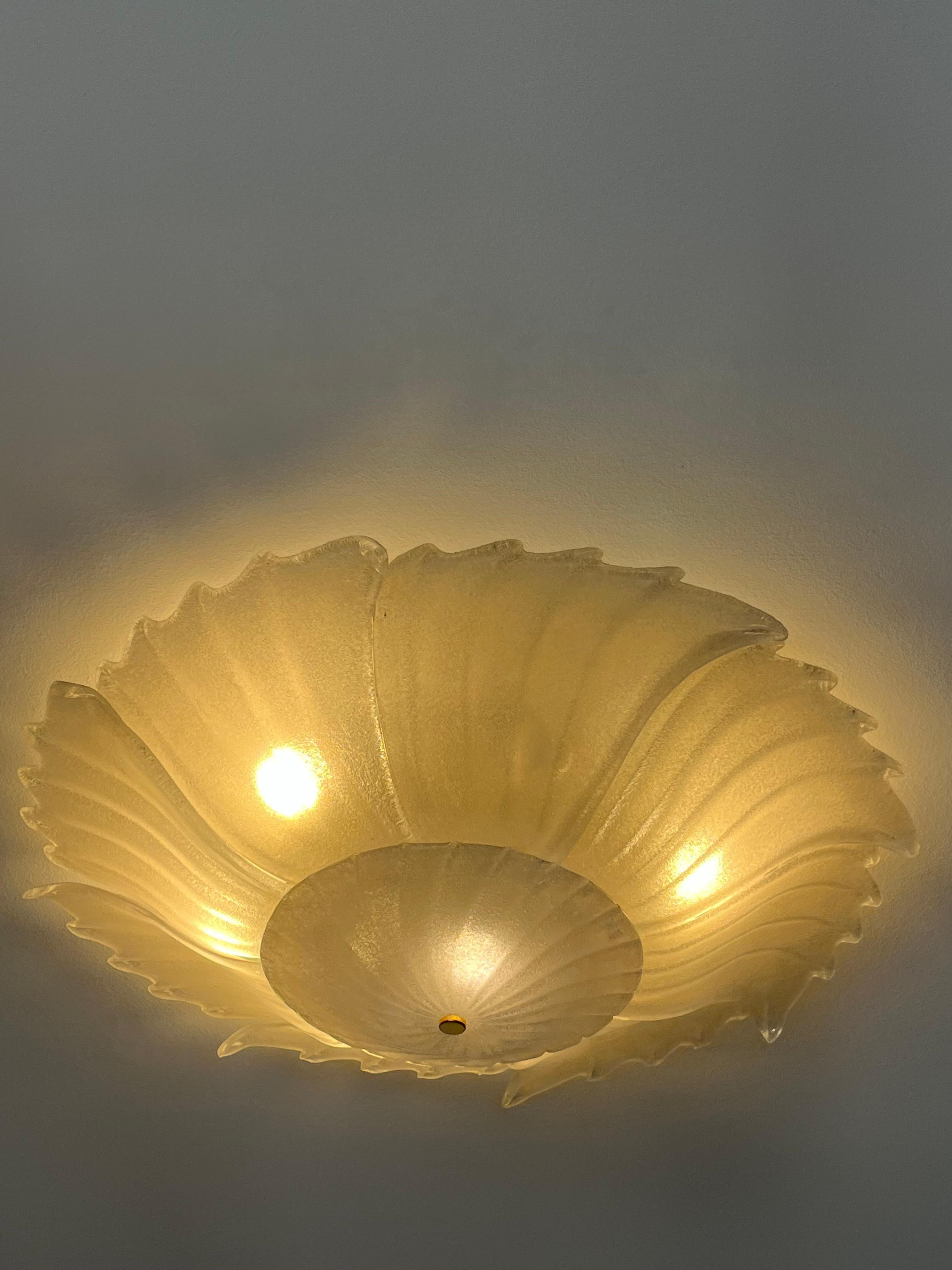 Italian Majestic 9-Light Ceiling Lamp in Murano Glass 