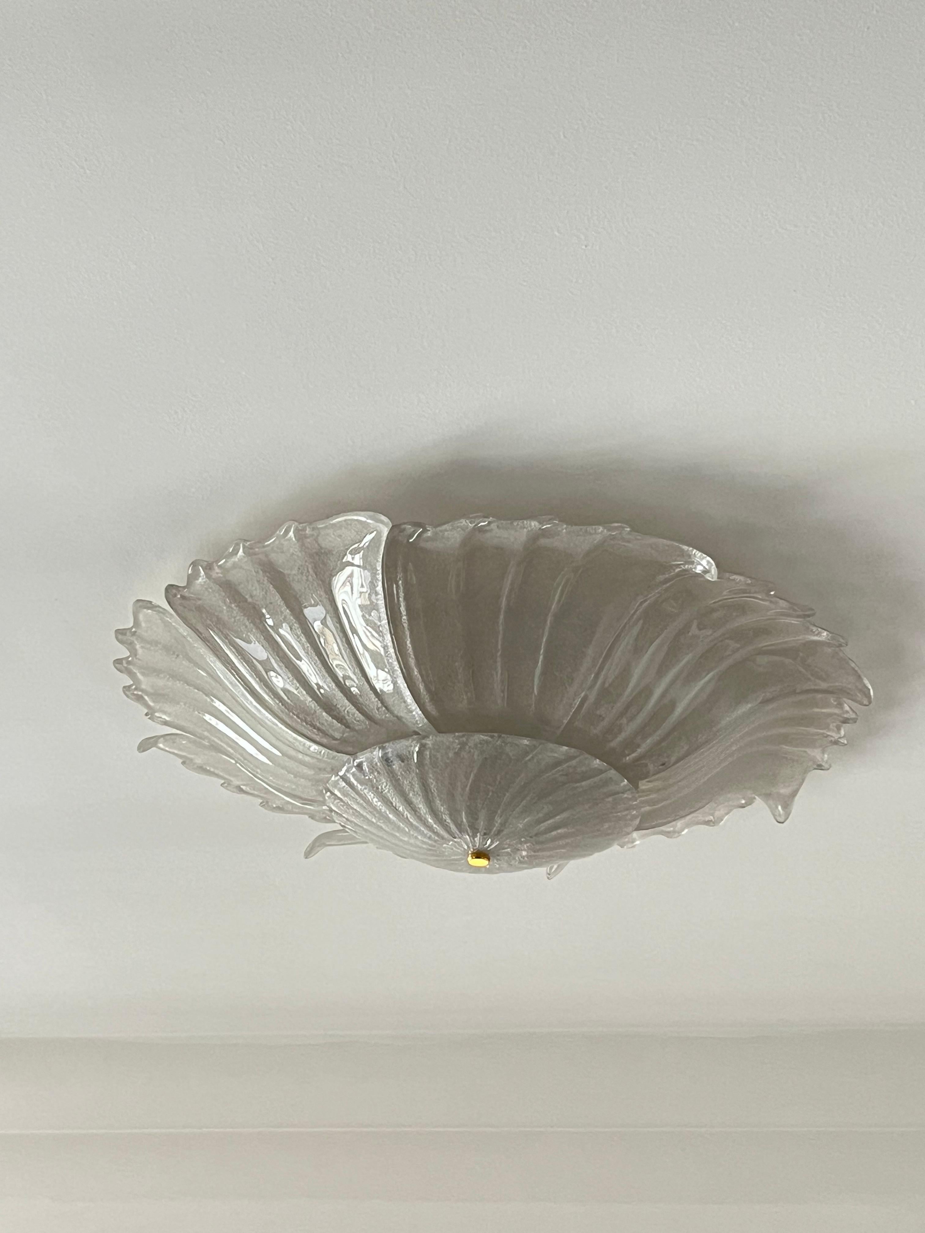 Late 20th Century Majestic 9-Light Ceiling Lamp in Murano Glass 