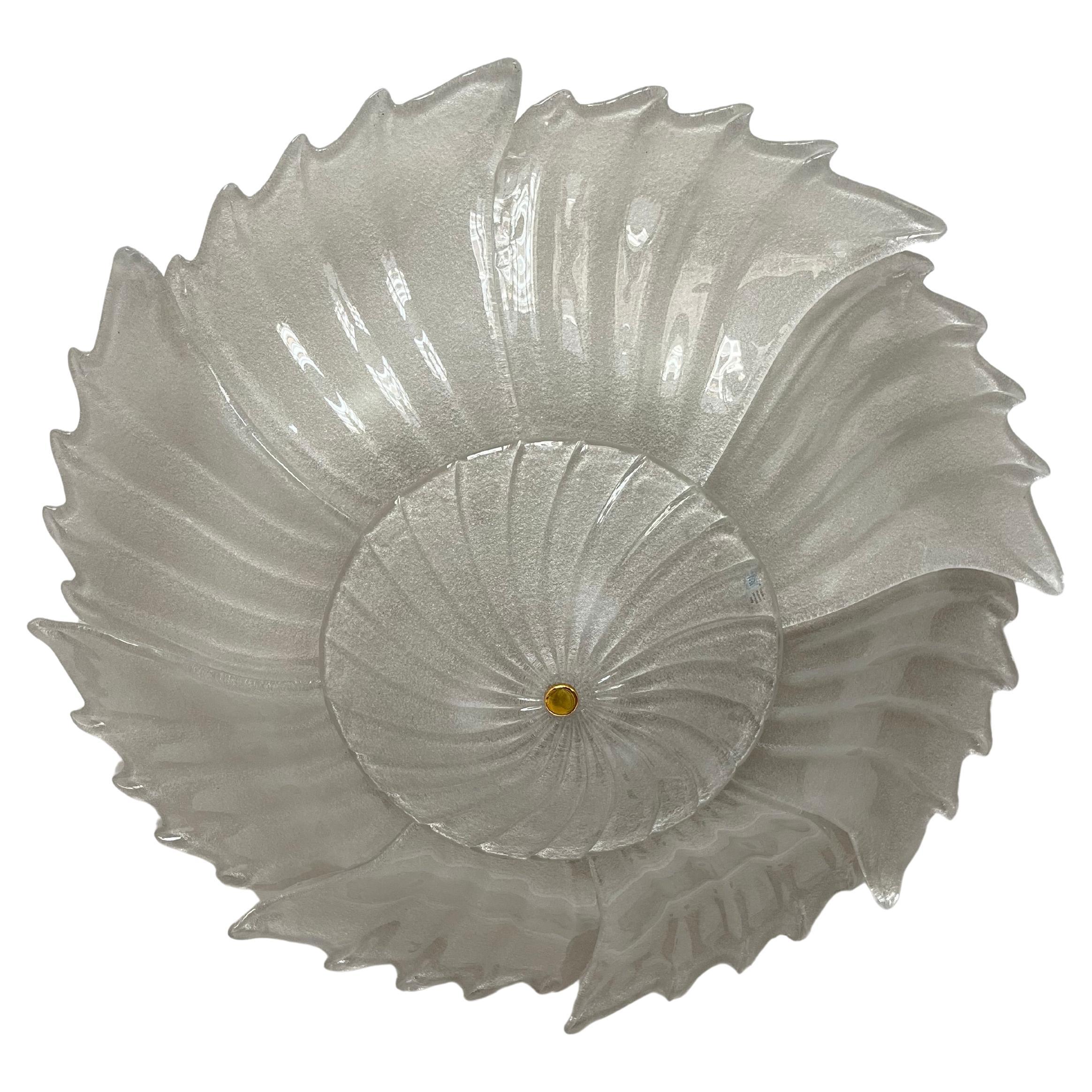 Majestic 9-Light Ceiling Lamp in Murano Glass "Rugiada", Diameter 90 cm, 1980s For Sale