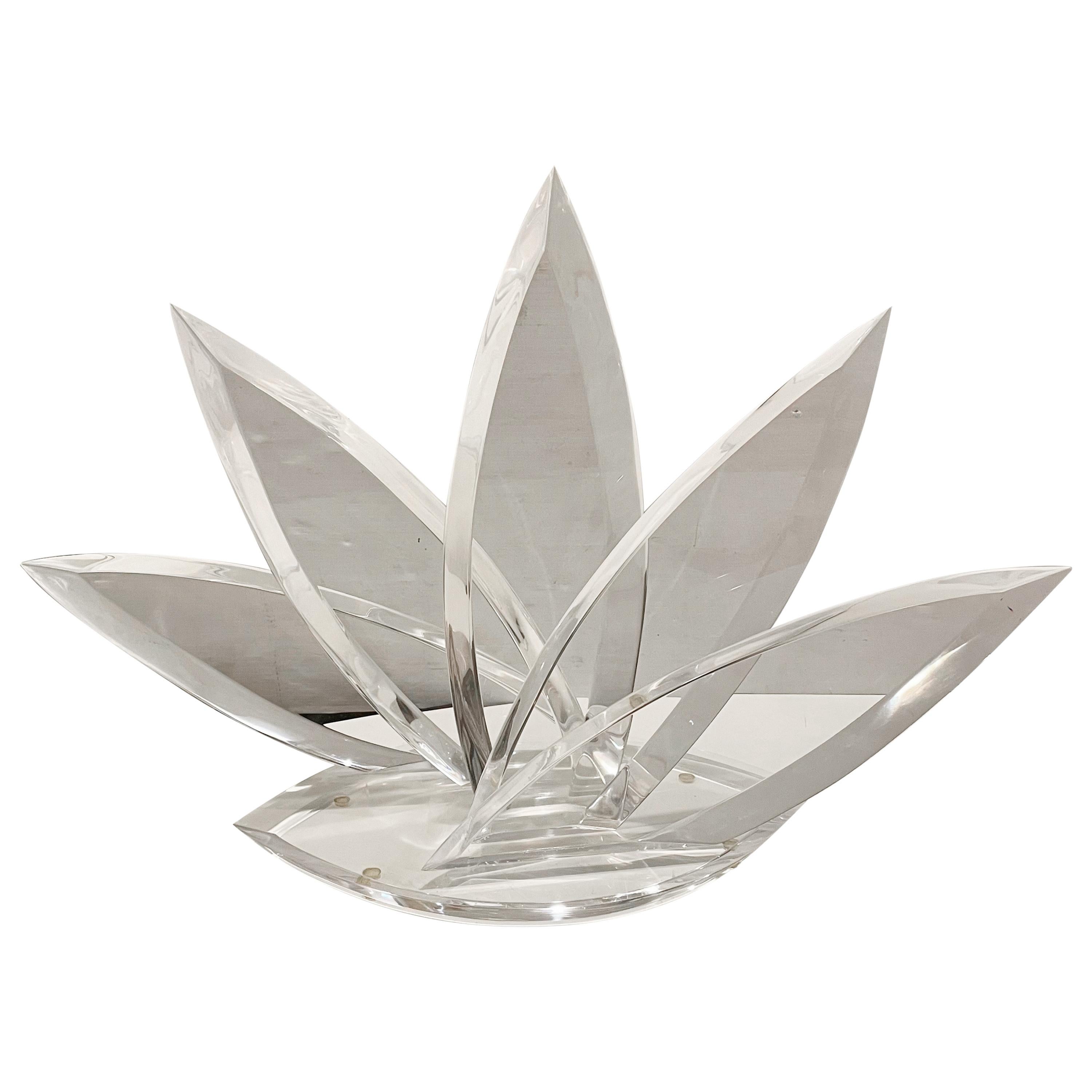 Majestic Agave Lucite Sculpture Signed by Hivo Van Teal