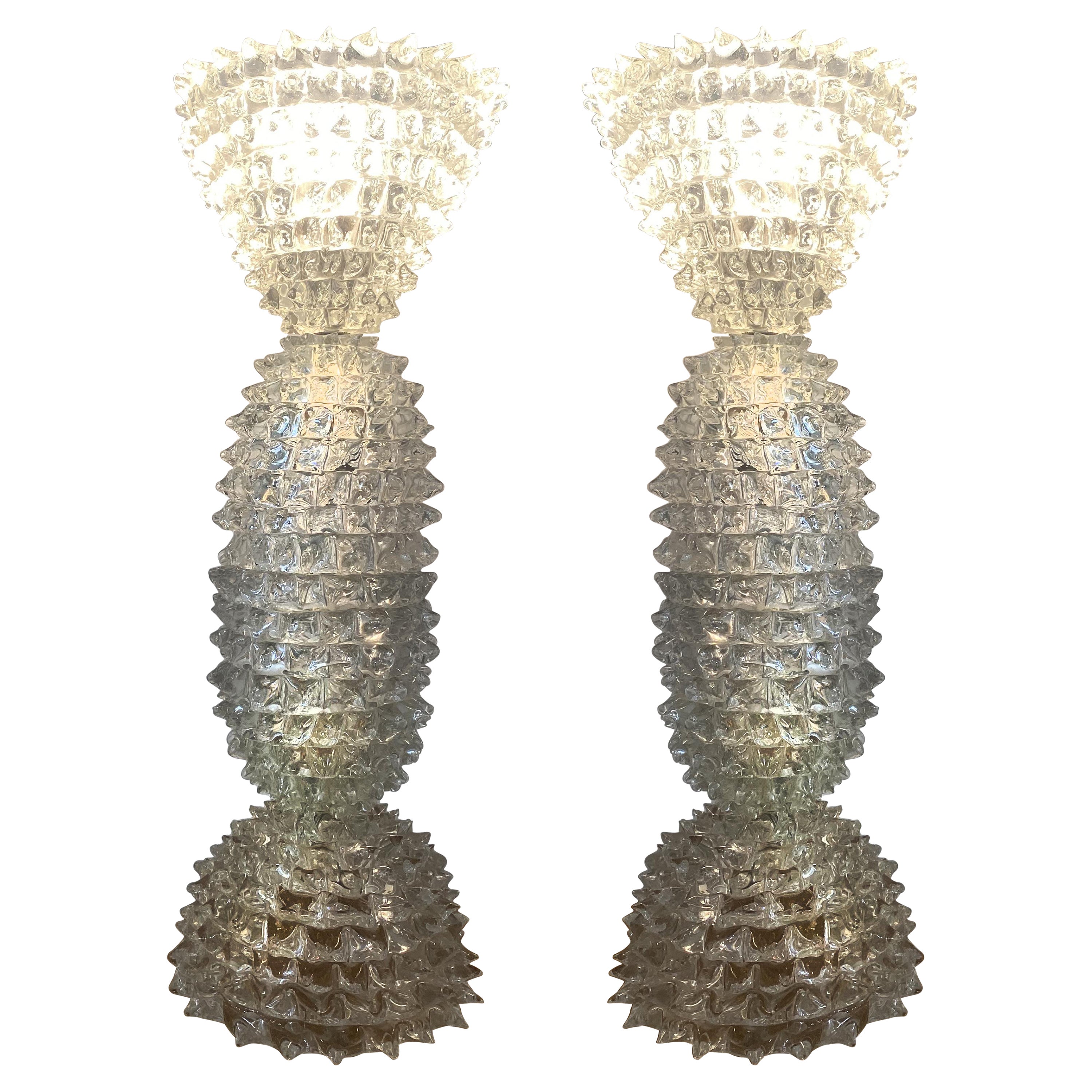 Majestic air of Italian Table Lamps by Ercole Barovier, 1940s