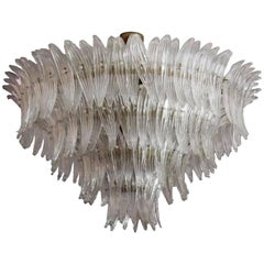 Majestic and Original Chandelier "Palmette" by Barovier & Toso, Murano, 1960