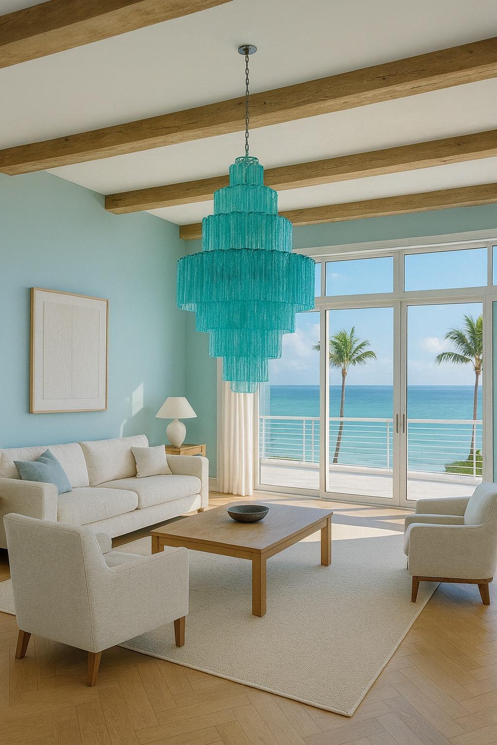 Stupendo lampadario progettato da Valentina Planta. Ogni pezzo è composto da circa 140 elementi in puro vetro di Murano. Possono illuminare una grande sala dell'altezza ideale di almeno 4,30 metri o la hall di una villa. Straordinari anche per