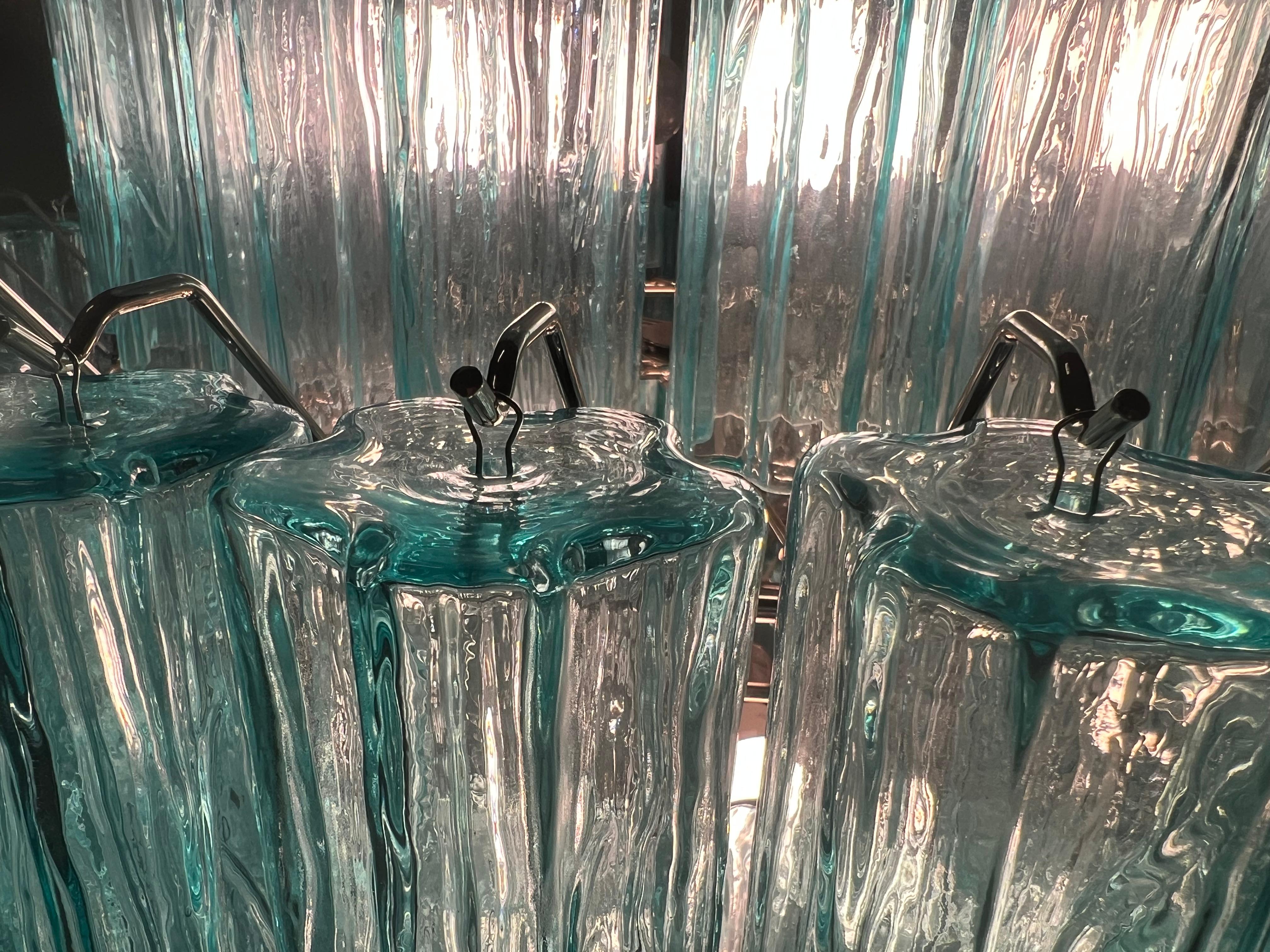 Majestic Aquamarine  Murano Chandelier by Valentina Planta For Sale 2