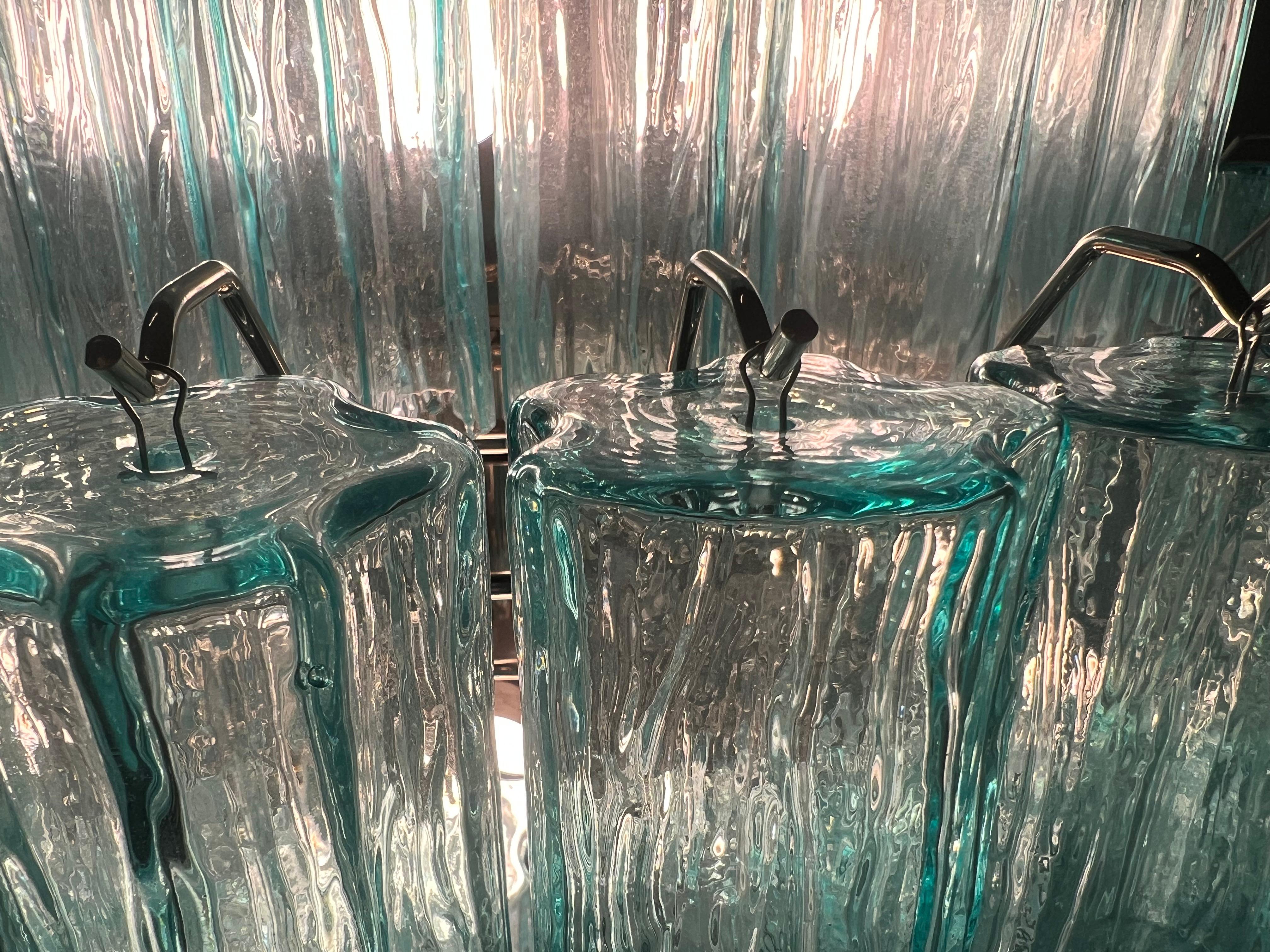 Majestic Aquamarine  Murano Chandelier by Valentina Planta For Sale 3