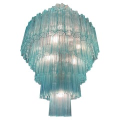 Majestätischer Aquamarin  Murano-Kronleuchter von Valentina Planta