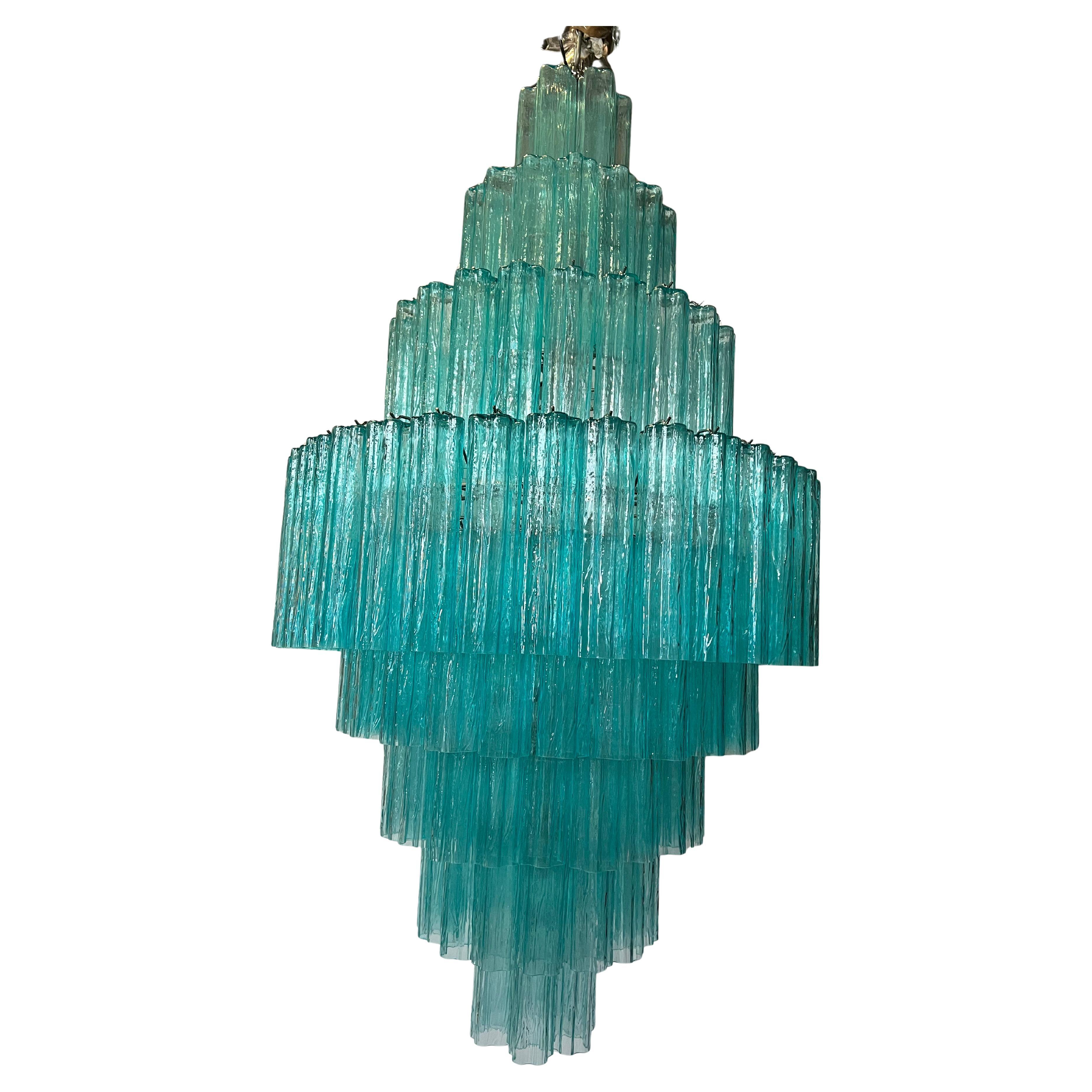 Aguamarina Majestuosa Lámpara de Murano de Valentina Planta