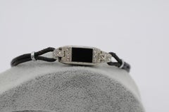 Majestic Art Deco bracelet with diamond platin and Onyx