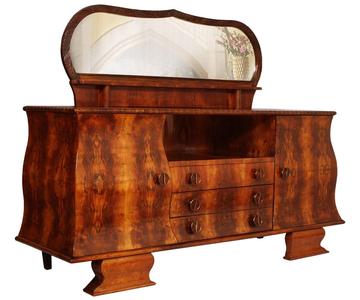 XIXe siècle Ensemble de salle à manger Art Déco, buffets, tables et chaises, attribué à l'Atelier Borsani en vente
