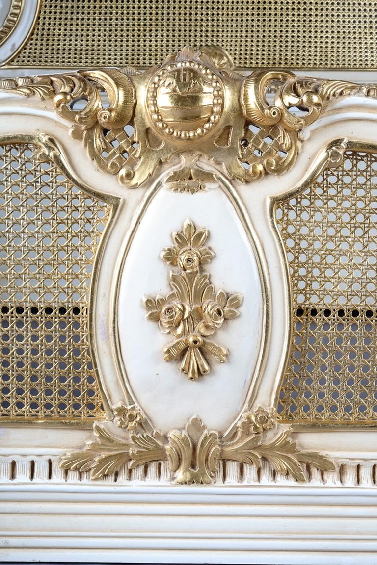 Gilt Majestic Baroque Bed in the Style of Louis XVI For Sale