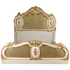 Majestic Baroque Bed in the Style of Louis XVI