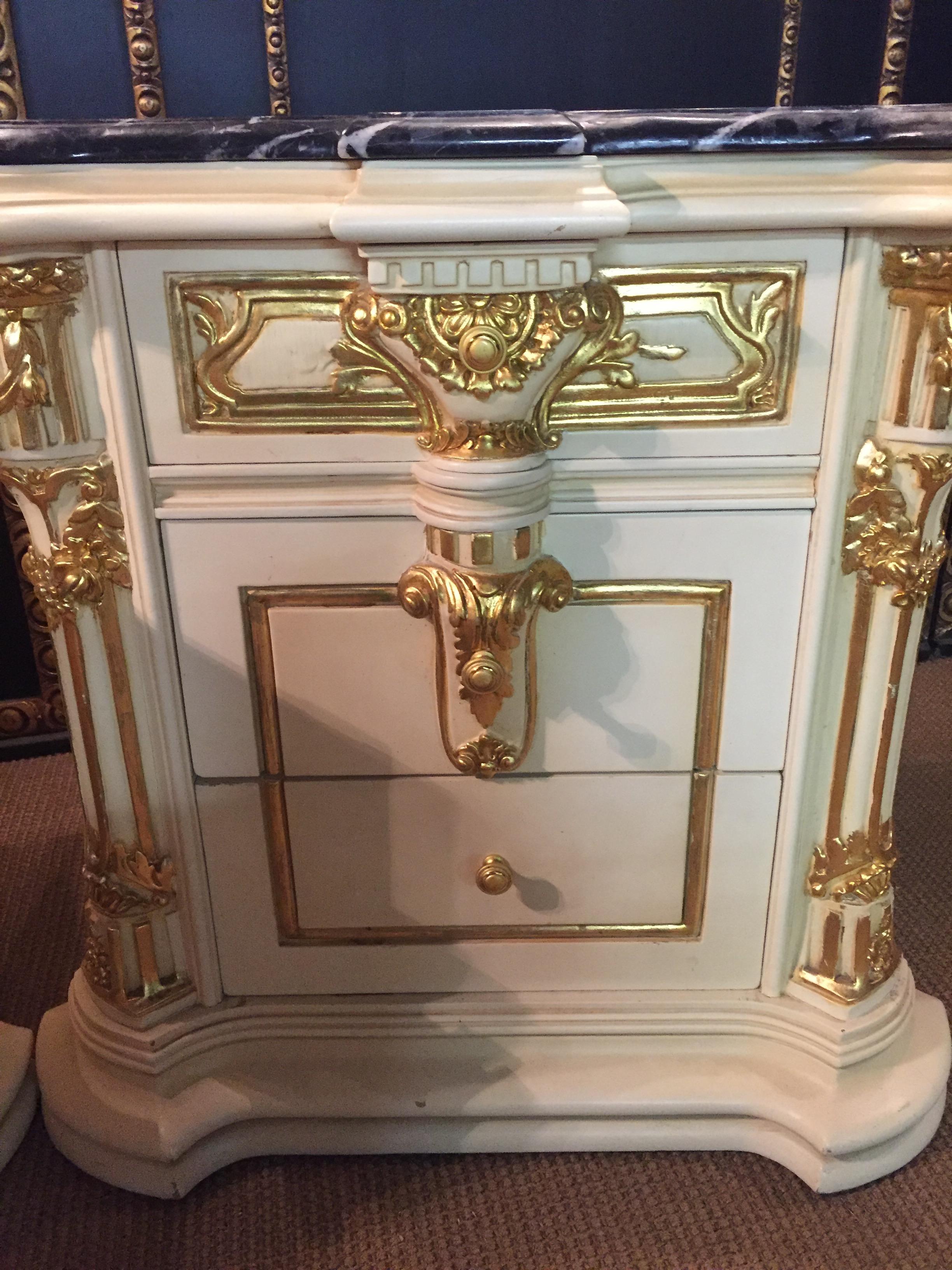 Majestic Baroque Bedside Commode in the Style of Louis XVI 8