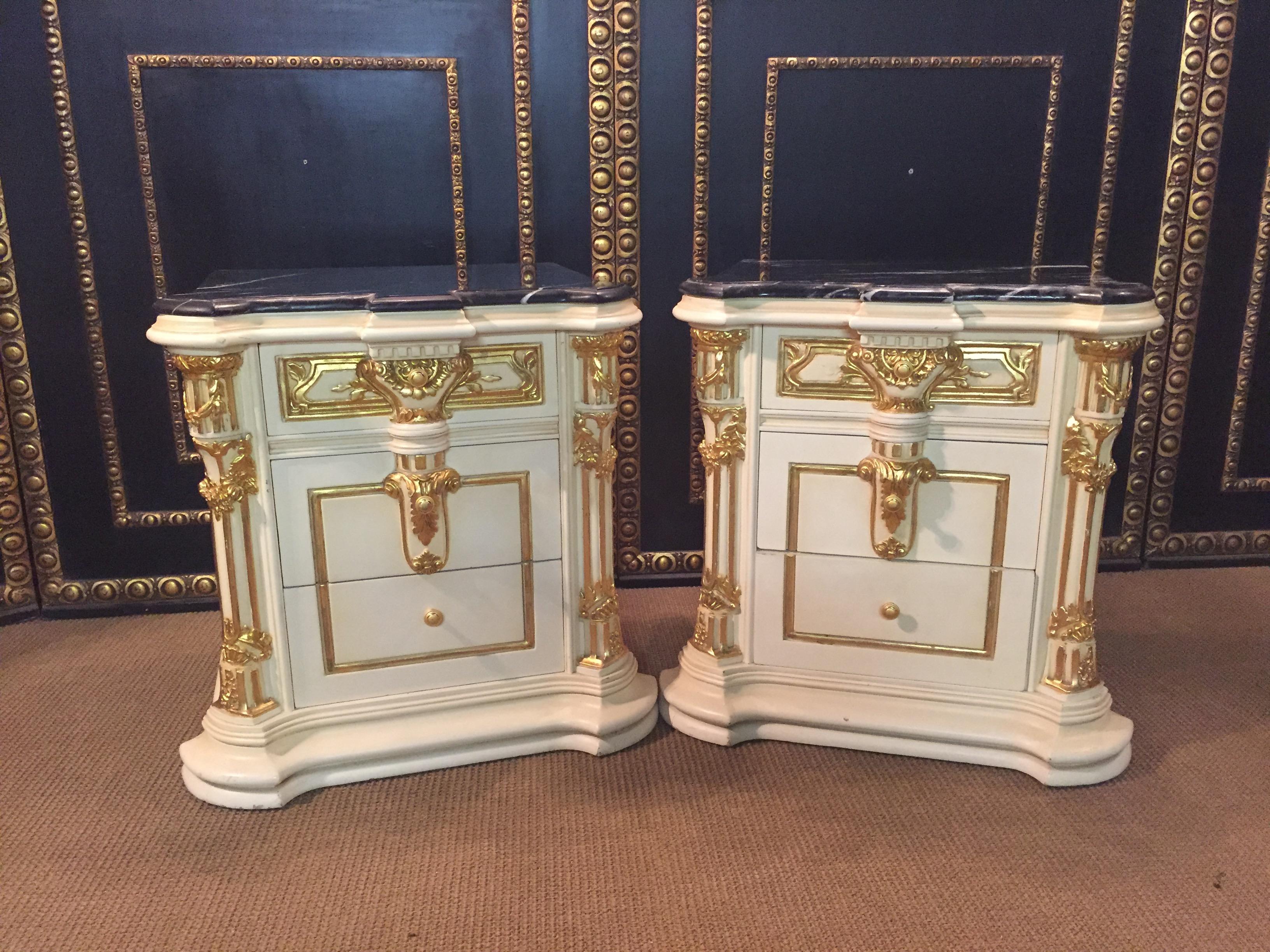 French Majestic Baroque Bedside Commode in the Style of Louis XVI