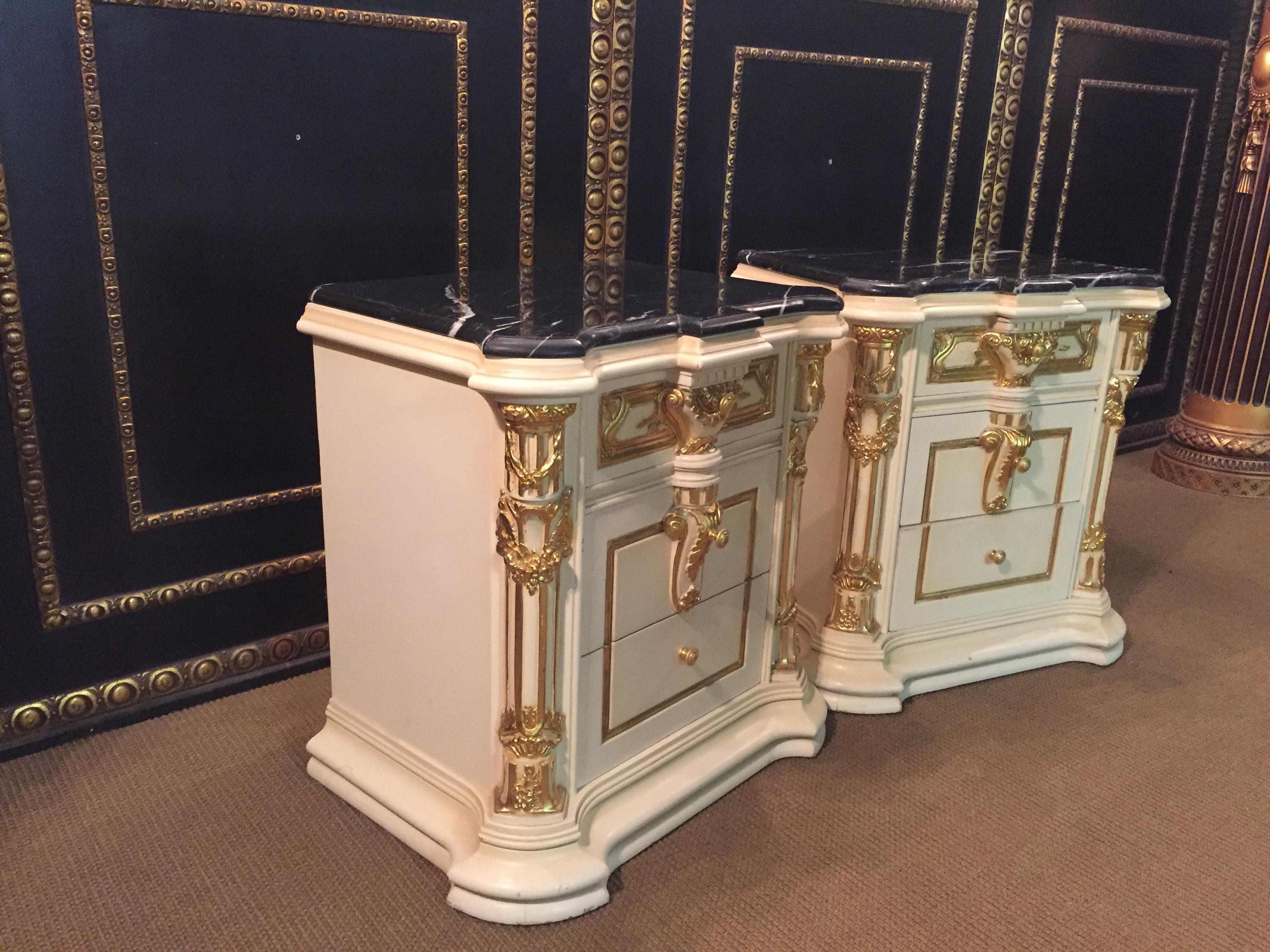 20th Century Majestic Baroque Bedside Commode in the Style of Louis XVI