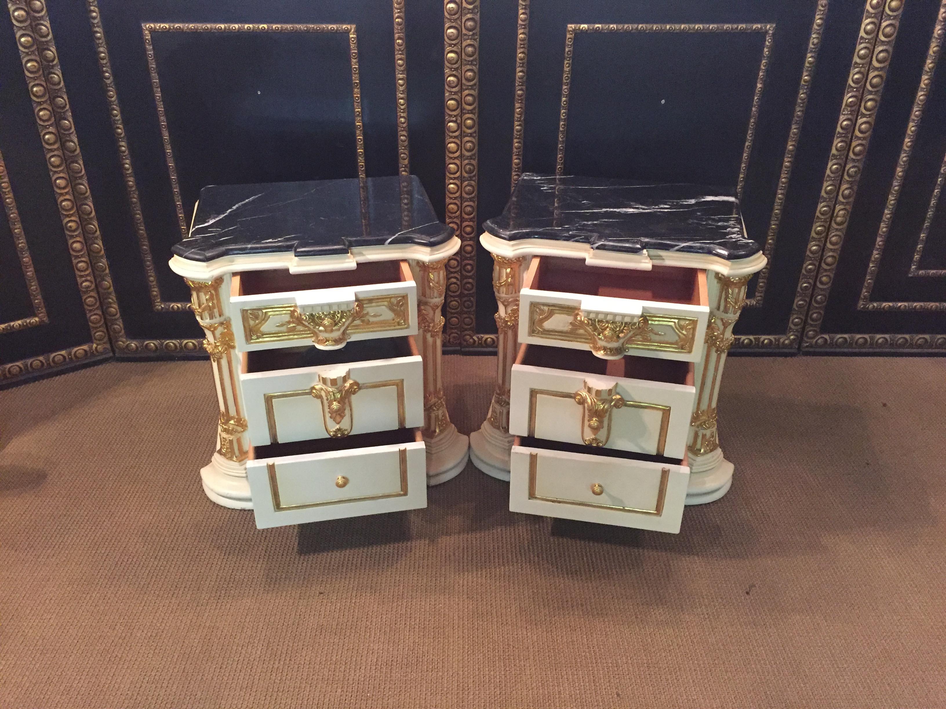 Majestic Baroque Bedside Commode in the Style of Louis XVI 1
