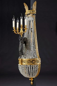 Majestic Basket Wall Light in Empire Style