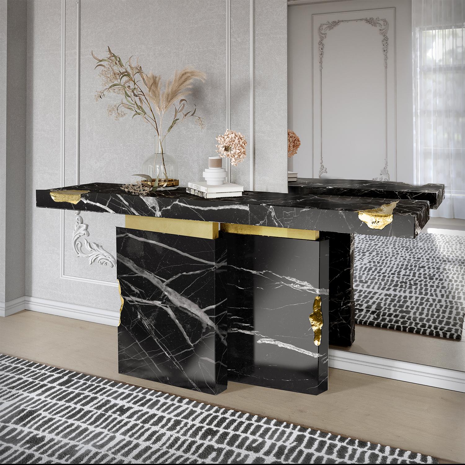Majestic Black Console Table For Sale 3