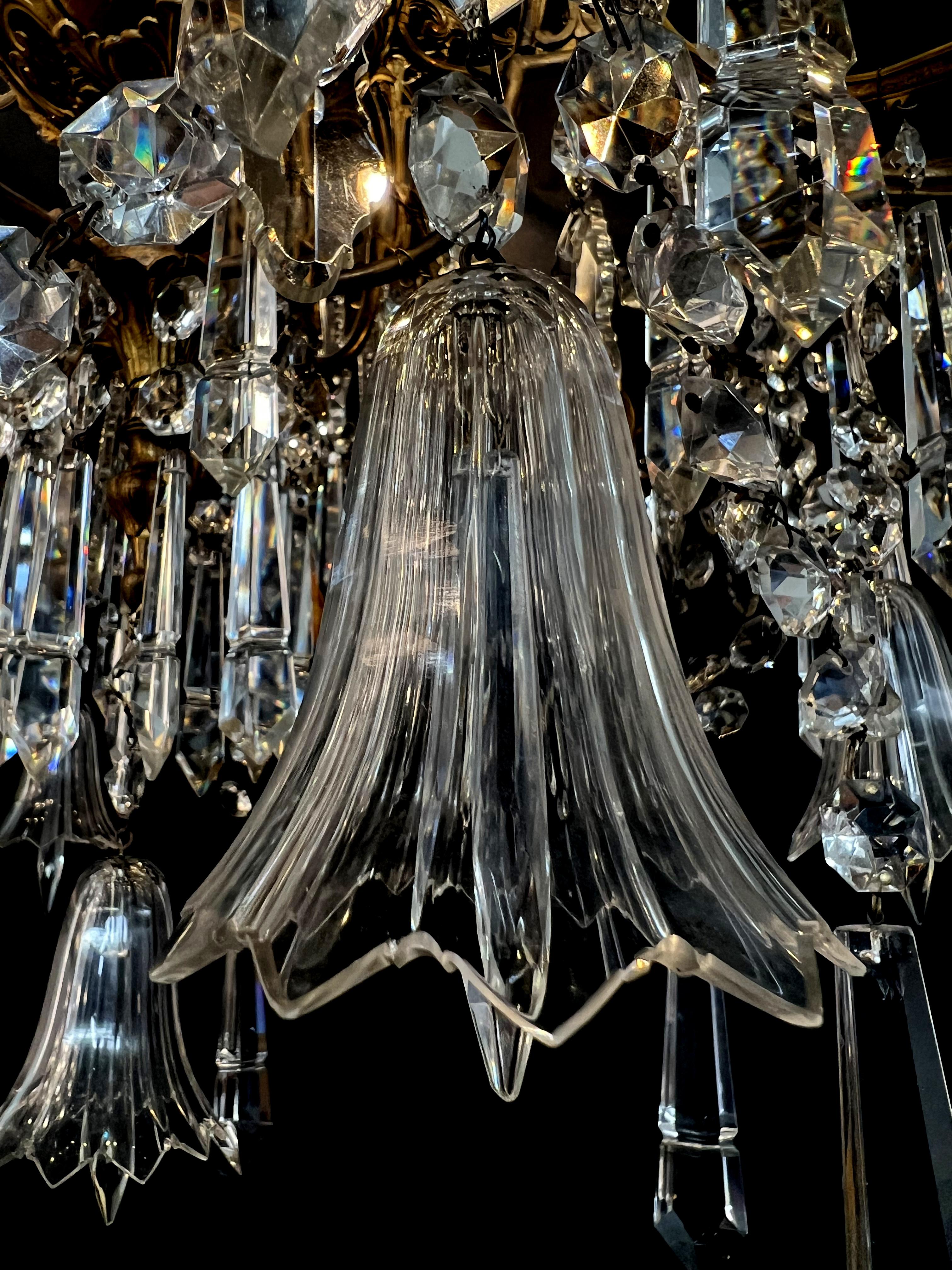 Majestic Bohemian Chandelier. Wien 1930s For Sale 7