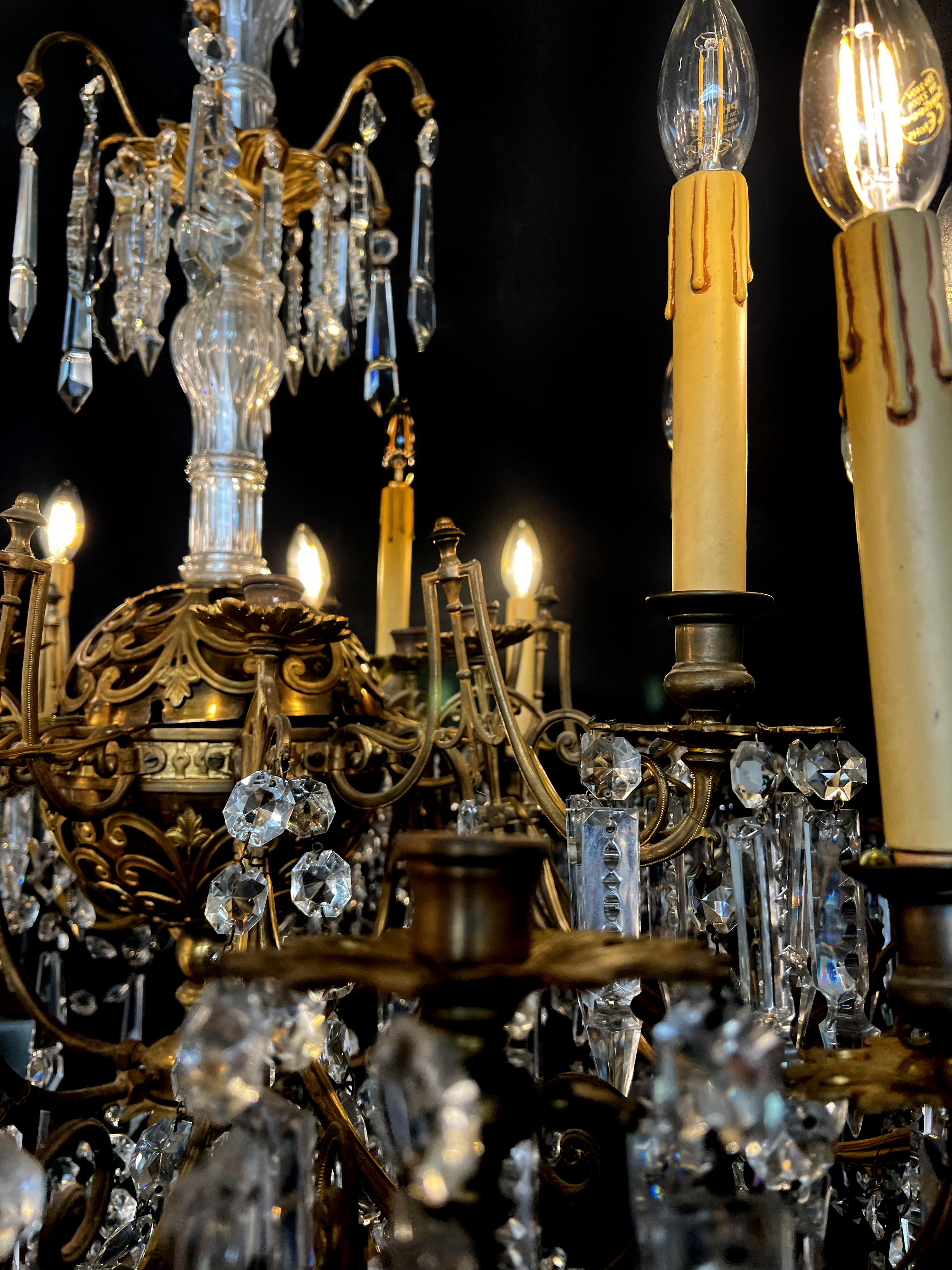 Mid-20th Century Majestic Bohemian Chandelier. Wien 1930s For Sale