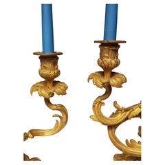 Majestic Brass Candlestick Pair, circa 1870