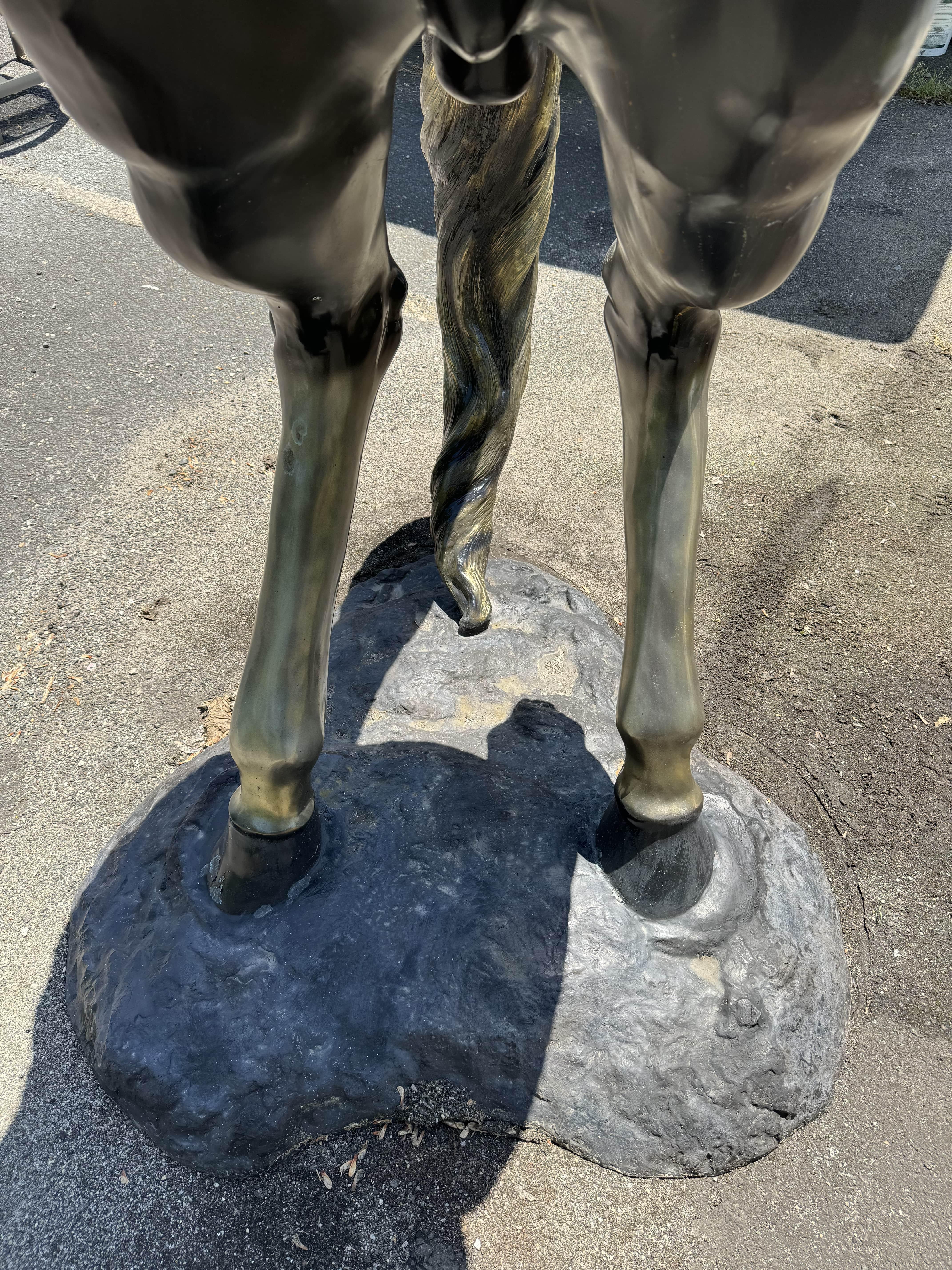 Mid-Century Modern Majestic Bronze Horse Statue For Sale