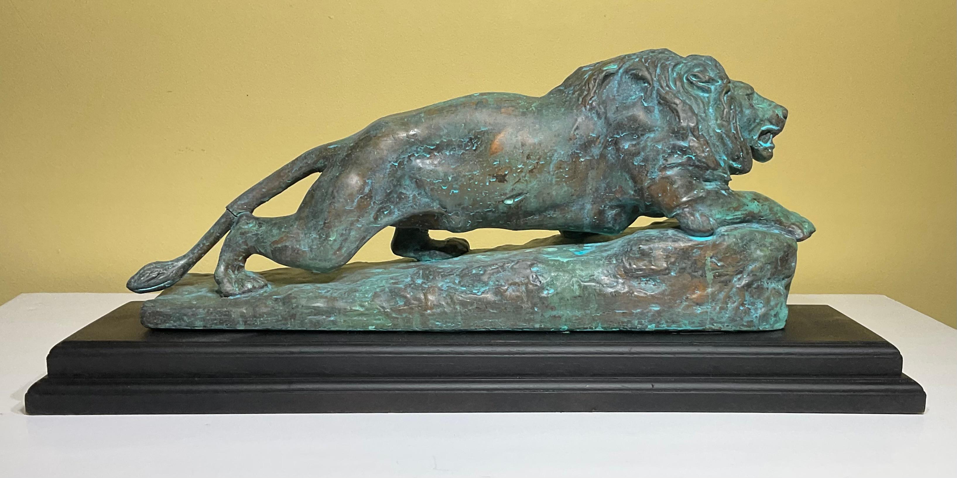 

Cattura lo spirito indomito della natura selvaggia con questa scultura di leone in rame e composito, una vera e propria testimonianza della potenza e della grazia del re delle bestie. Questo squisito pezzo è molto più di un semplice oggetto