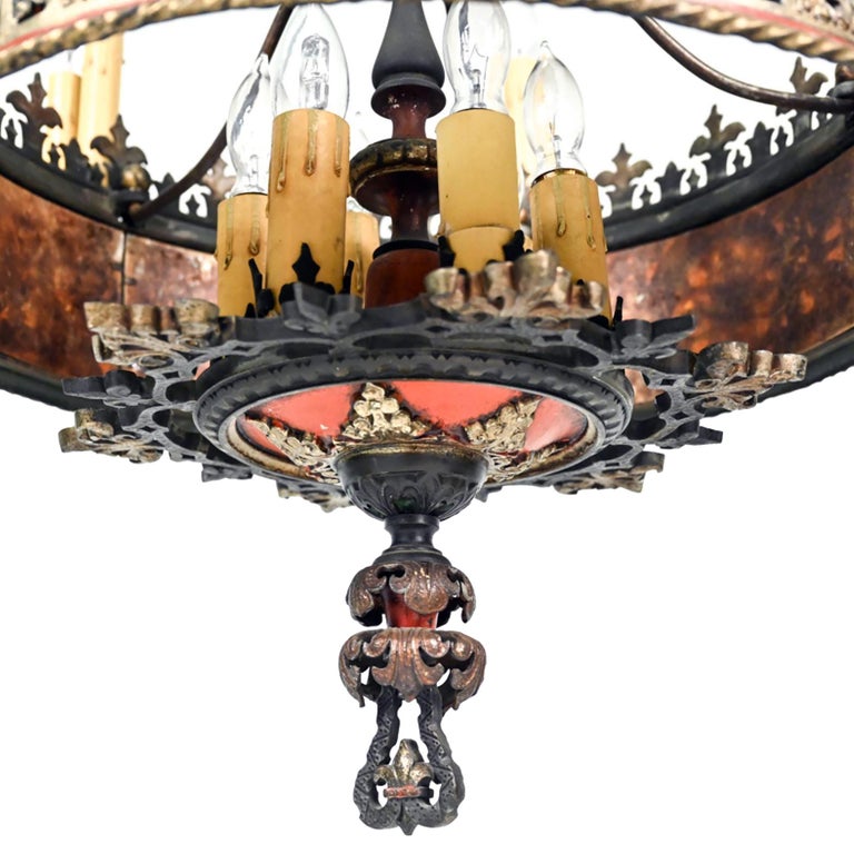 Majestic Bronze Oversized Chandelier by Lion Electric For Sale 3