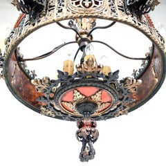 Majestic Bronze Oversized Chandelier by Lion Electric