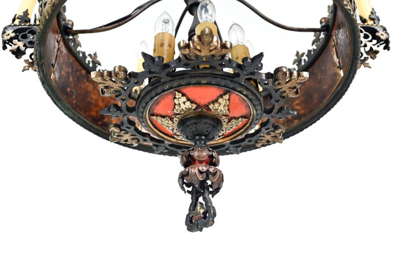 North American Majestic Bronze Oversized Chandelier by Lion Electric For Sale
