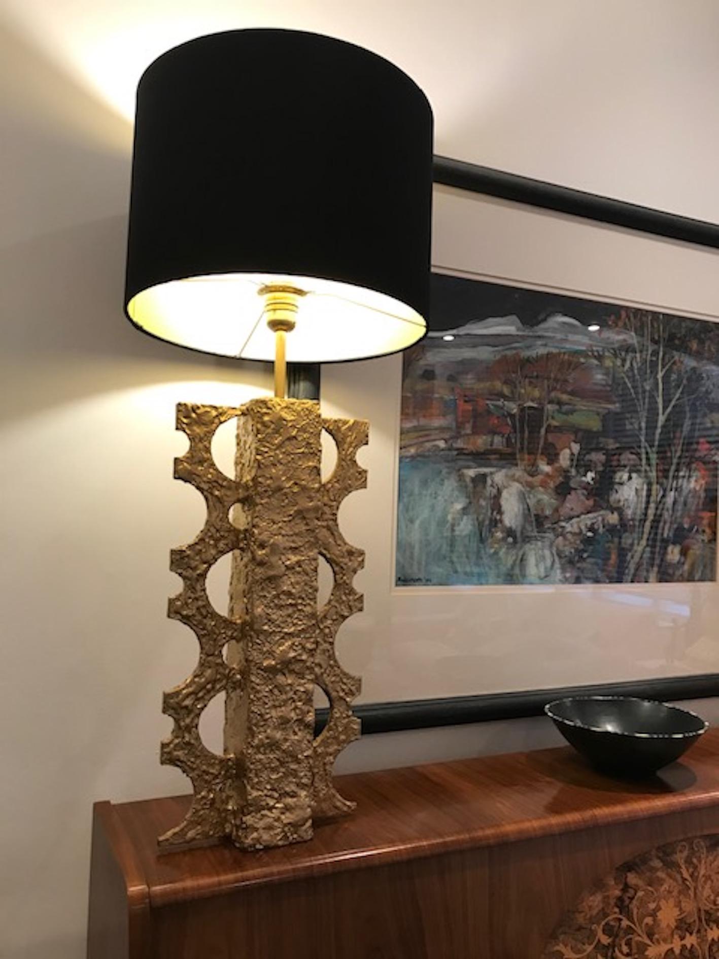 Contemporary   Bronze Sculptural Table Lamp. One of a kind For Sale