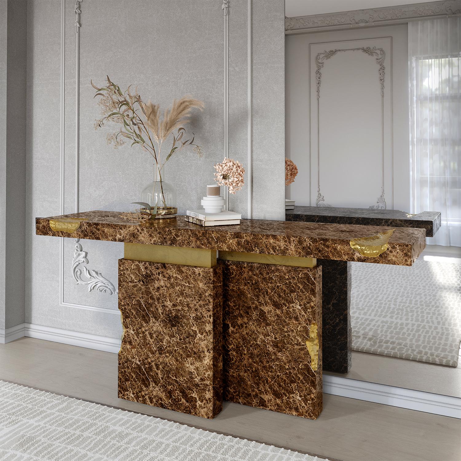 Majestic Brown Console Table For Sale 1