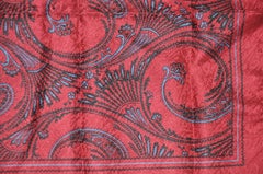 Majestic Burgundy on Burgundy "Imperial Swirls" Silk Handkerchief