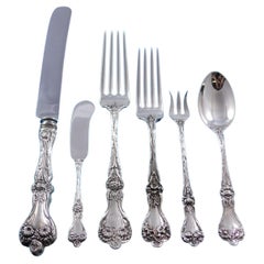 Majestic by Alvin Sterling Silver Flatware Set for 12 Service 74 pieces Dinner