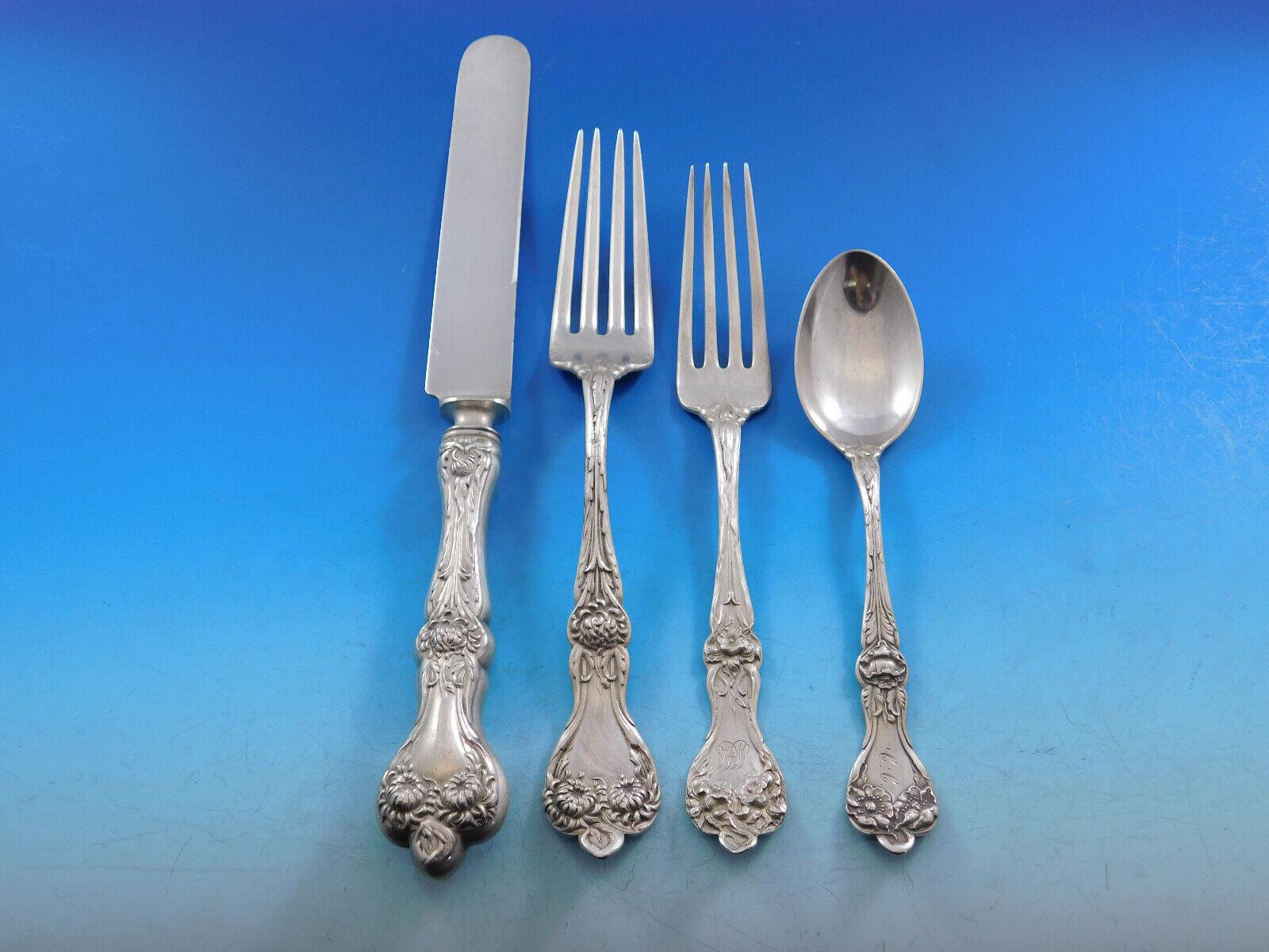 Majestic by Alvin Sterling Silver Flatware Set for 8 Service 43 pieces Dinner In Excellent Condition For Sale In Big Bend, WI