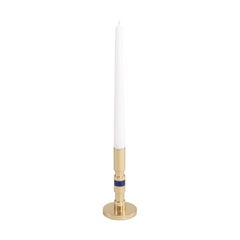 Majestic Candle Holder in Brass with Precious Stone, Viya by Vikram Goyal