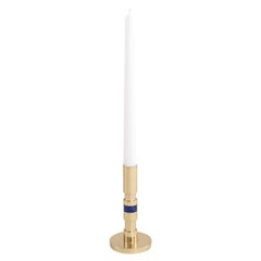 Majestic Candle Holder in Brass with Precious Stone, Viya by Vikram Goyal