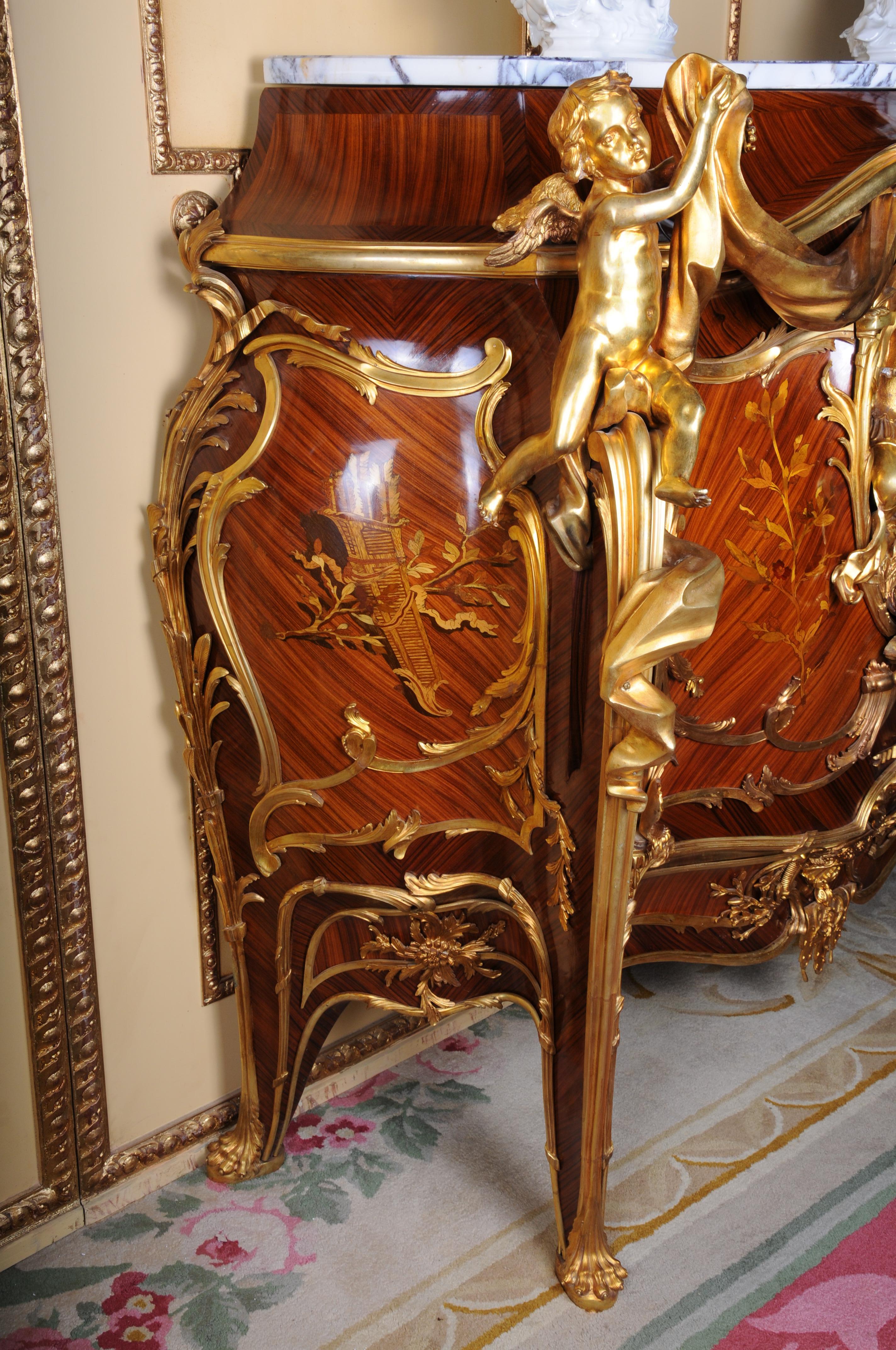 Majestic chest of drawers designed by Francois Linke & Leon Massagé, Paris For Sale 10