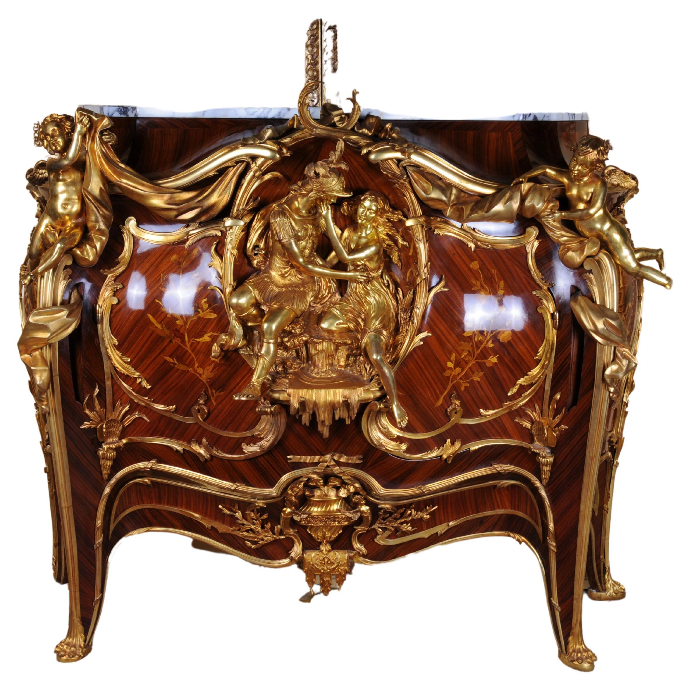 Majestic chest of drawers designed by Francois Linke & Leon Massagé, Paris For Sale