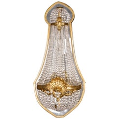 Majestic bronze Crystal Sconces Chandelier Wall Applique in Louis Seize Style