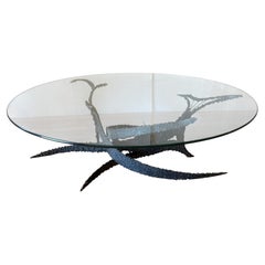 Majestic Daniel Gluck Brutalist Large Coffee Table American Mid Century