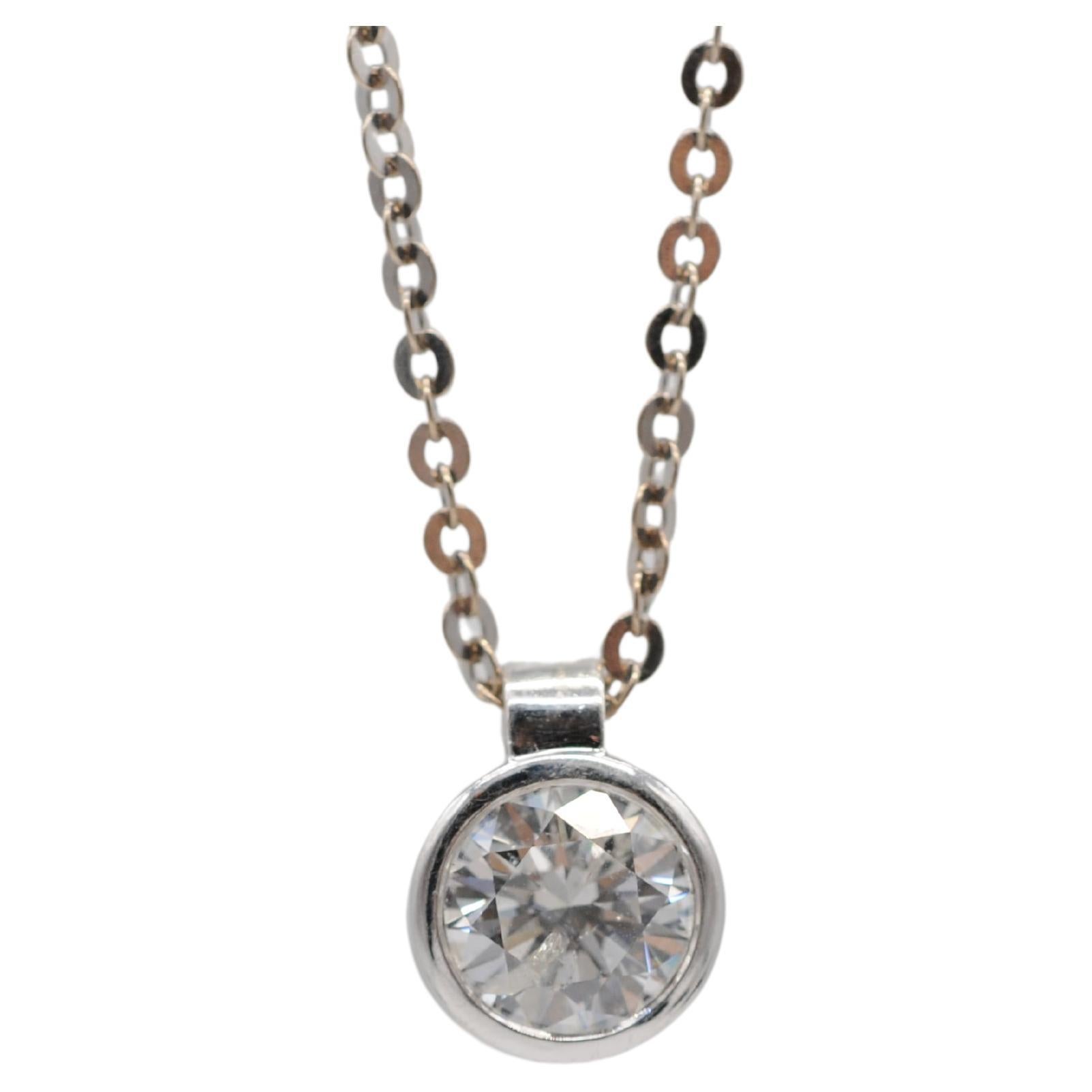 Collar de diamantes ca:1,5ct en oro blanco de 18k en venta 7