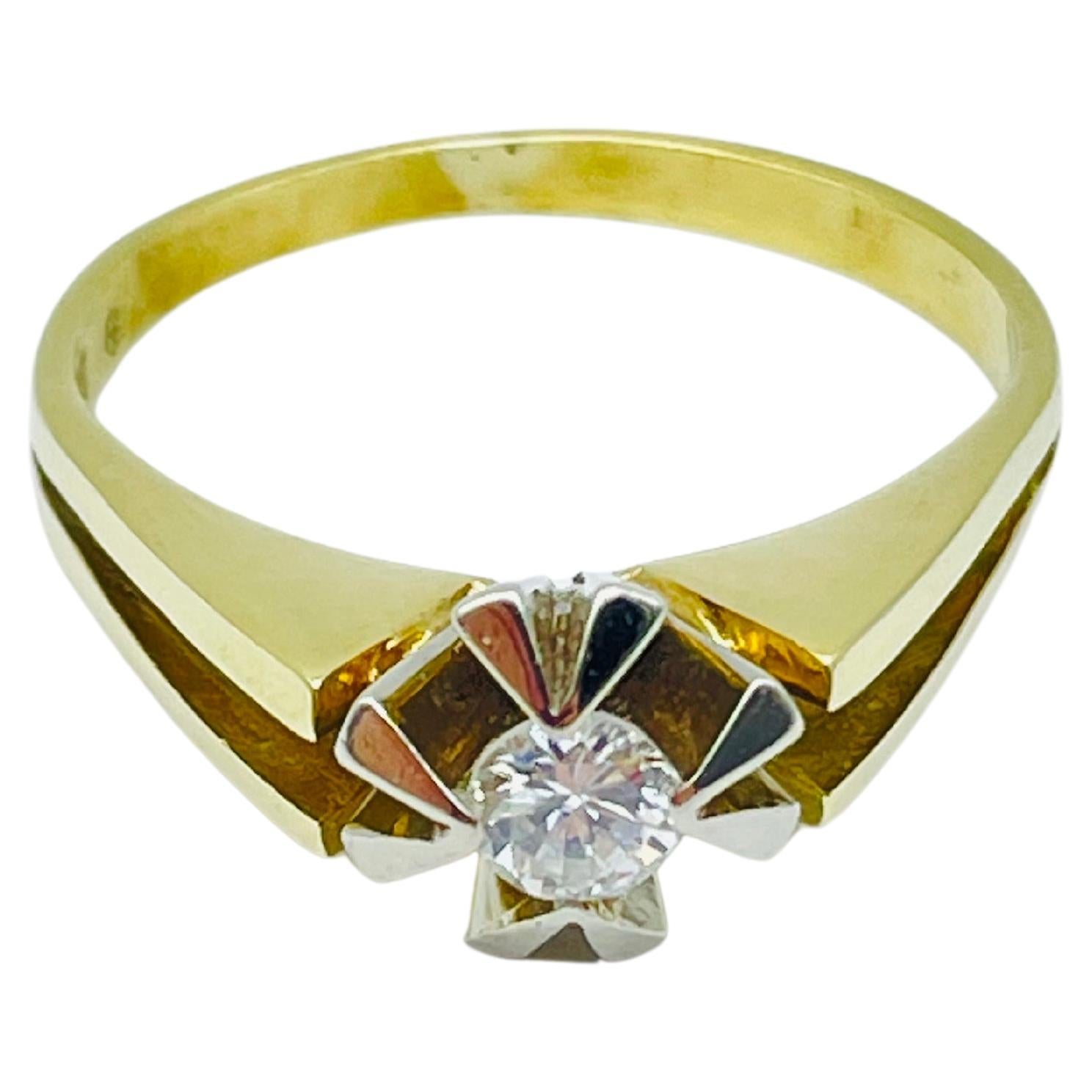 Majestic Diamond Ring 14k Gold In Good Condition For Sale In Berlin, BE