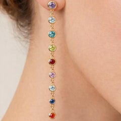 Majestic Drop 14K (or 18k upon request) Yellow Gold Diamond Danglers Earrings