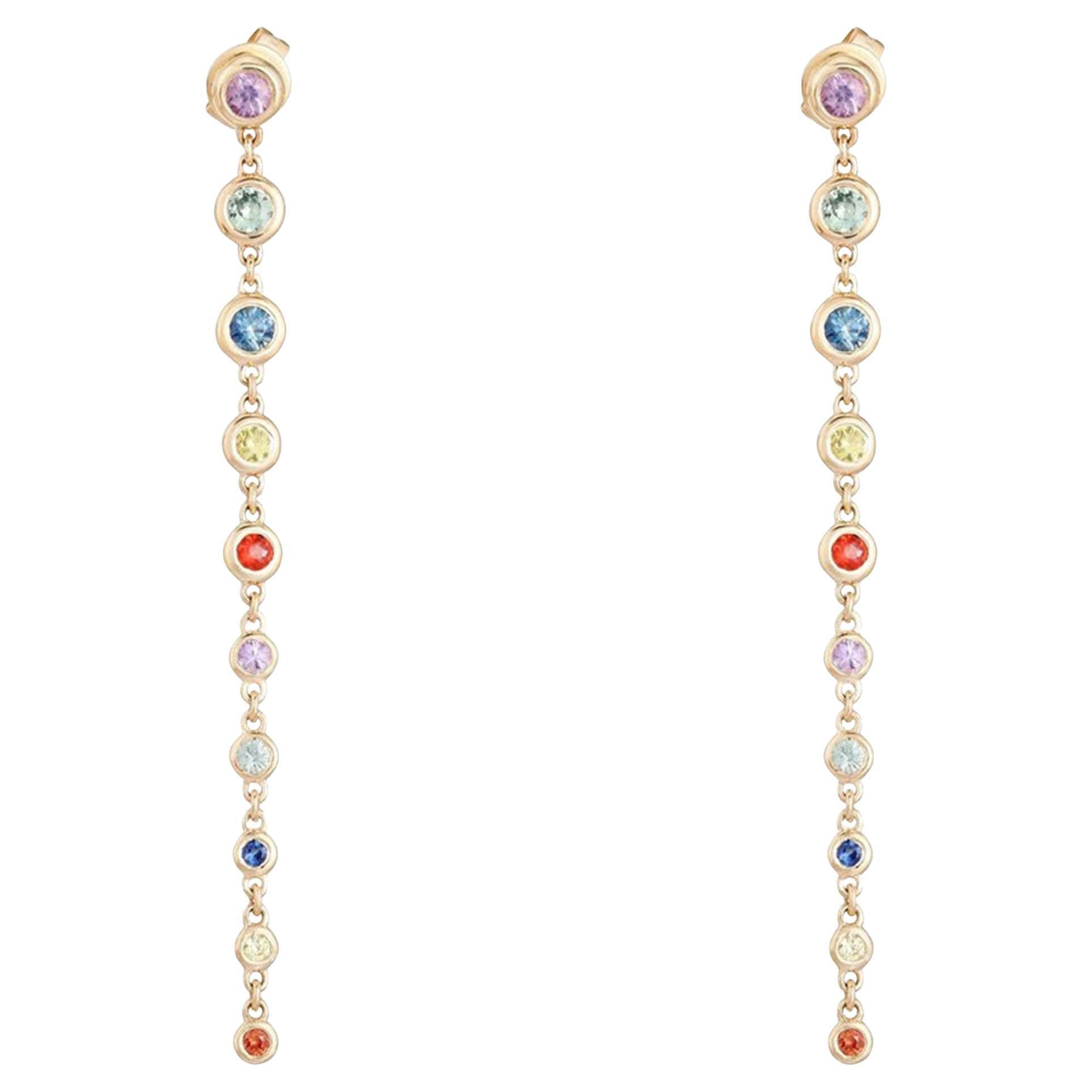 Majestic Drop 14K (or 18k upon request) Yellow Gold Diamond Danglers Earrings