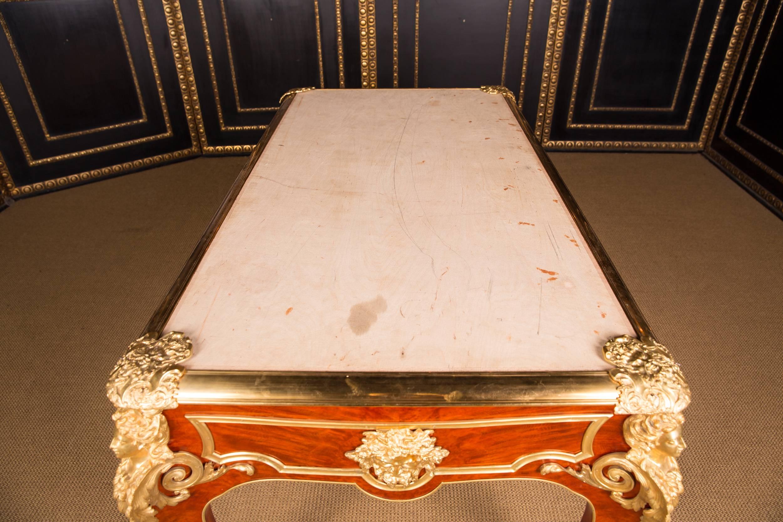18th Century and Earlier Majestic French Bureau Plat Desk According to Andre C. Boulle For Sale