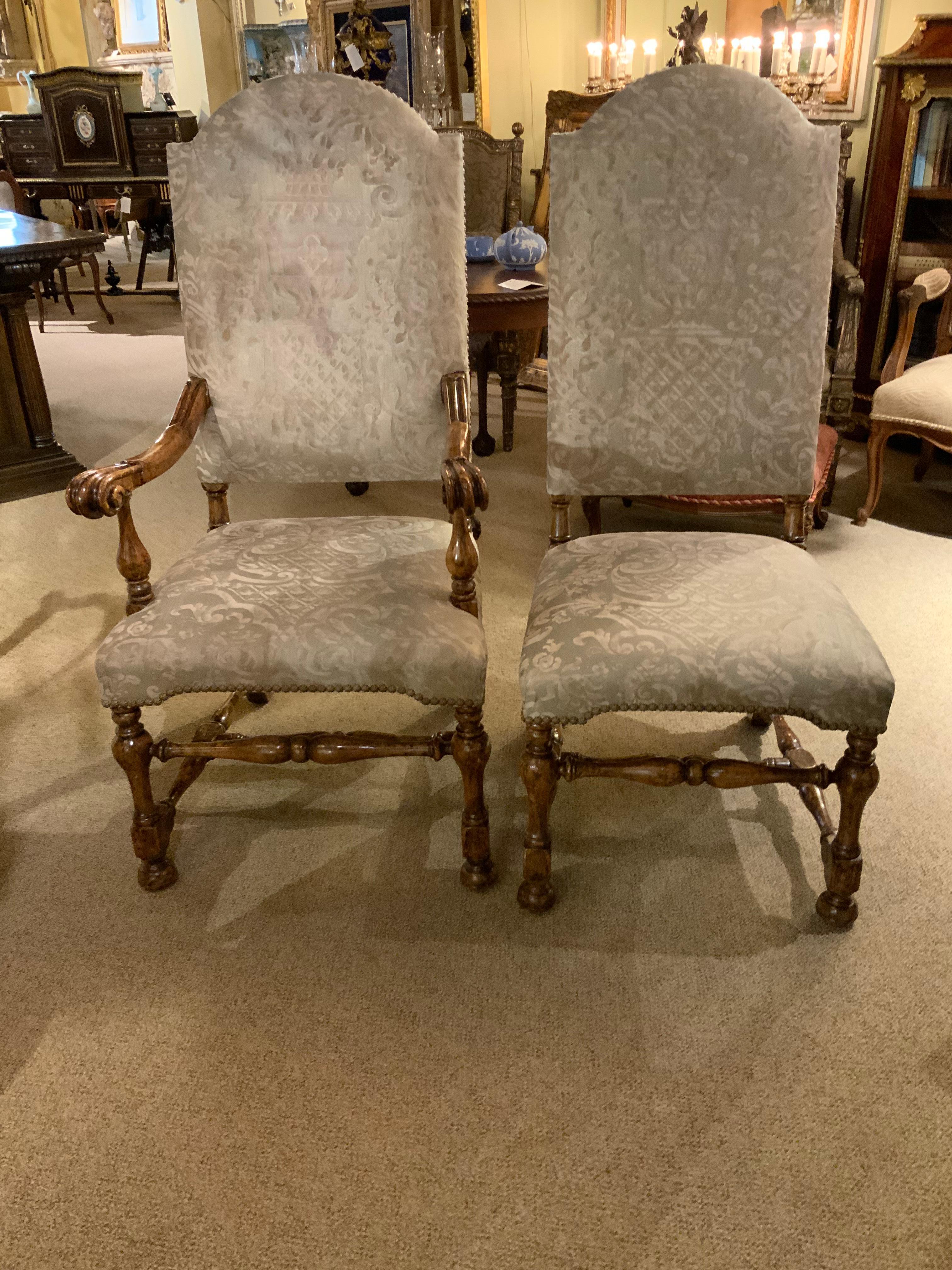 Large custom French Country style Dining Table, with ten high back