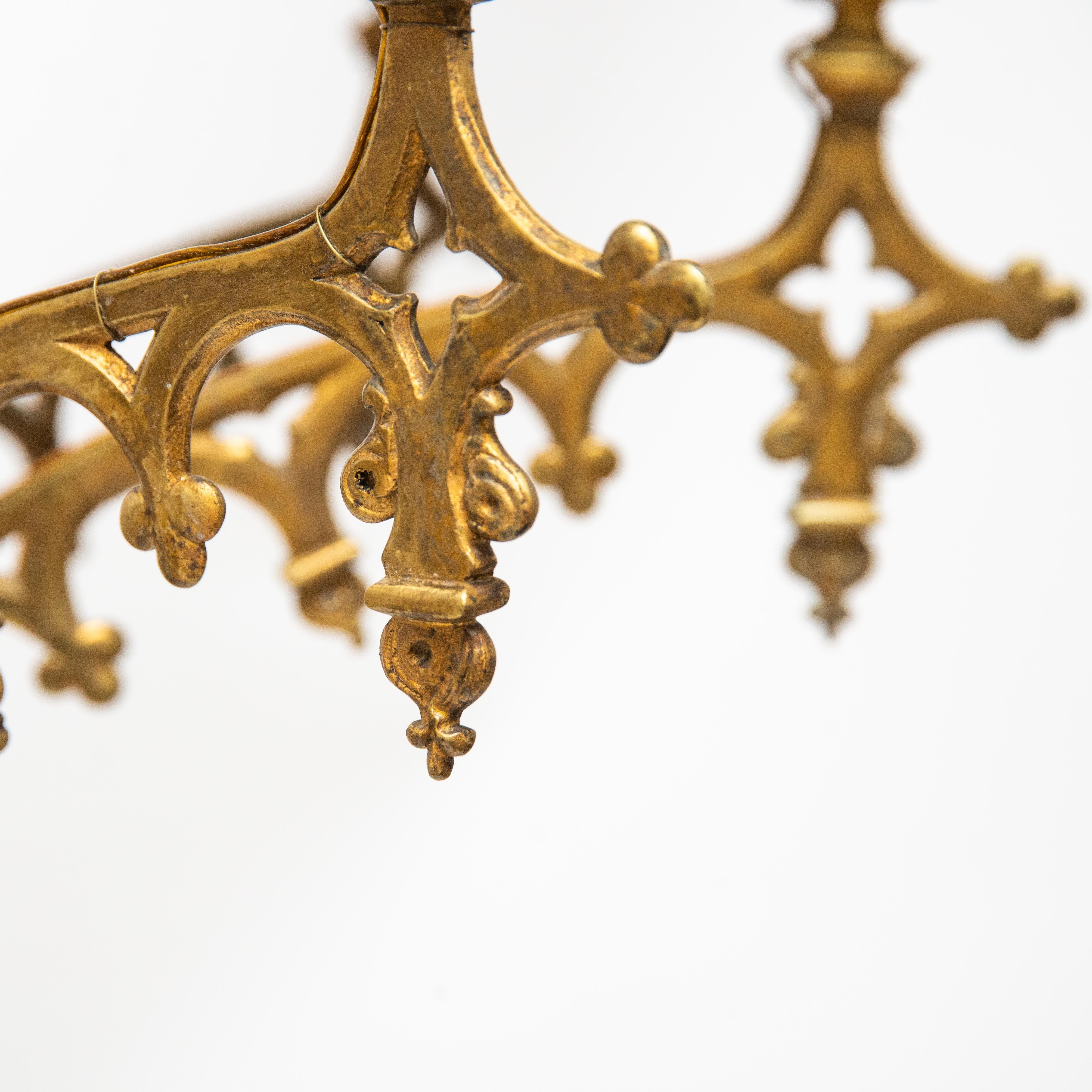 Majestic Gilded Bronze Candlestick, Italy, 1908 2