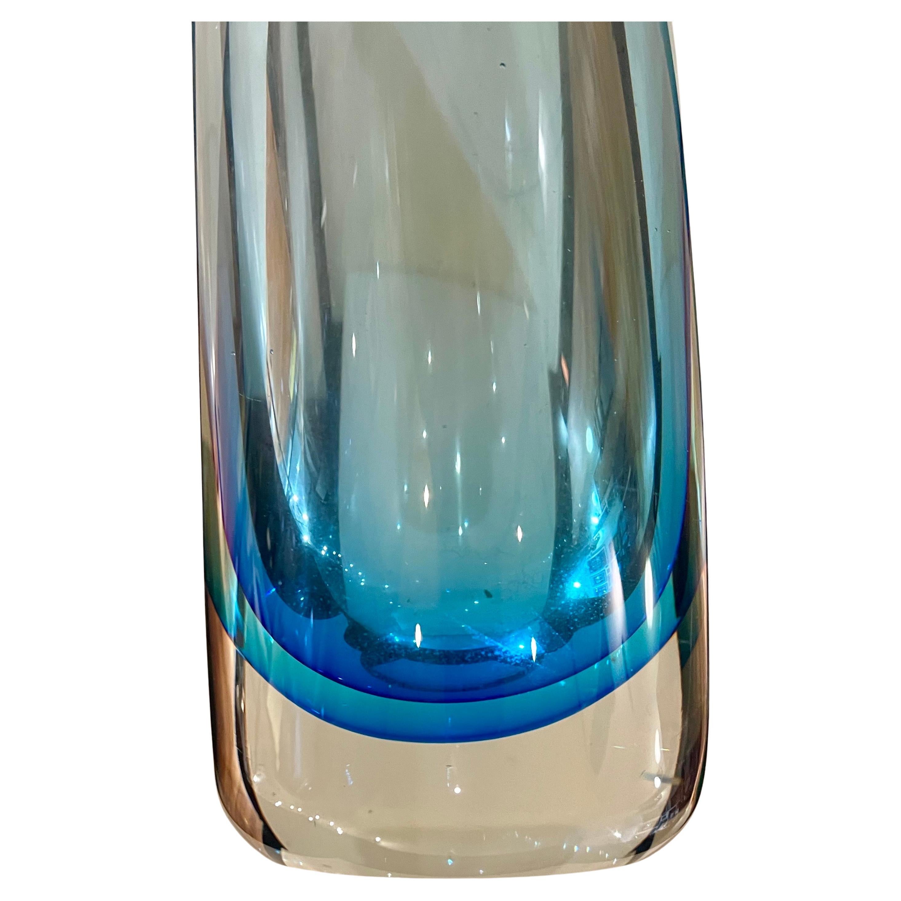 Mid-Century Modern Majestic Glass Murano Cenedese Vase Sommerso  For Sale