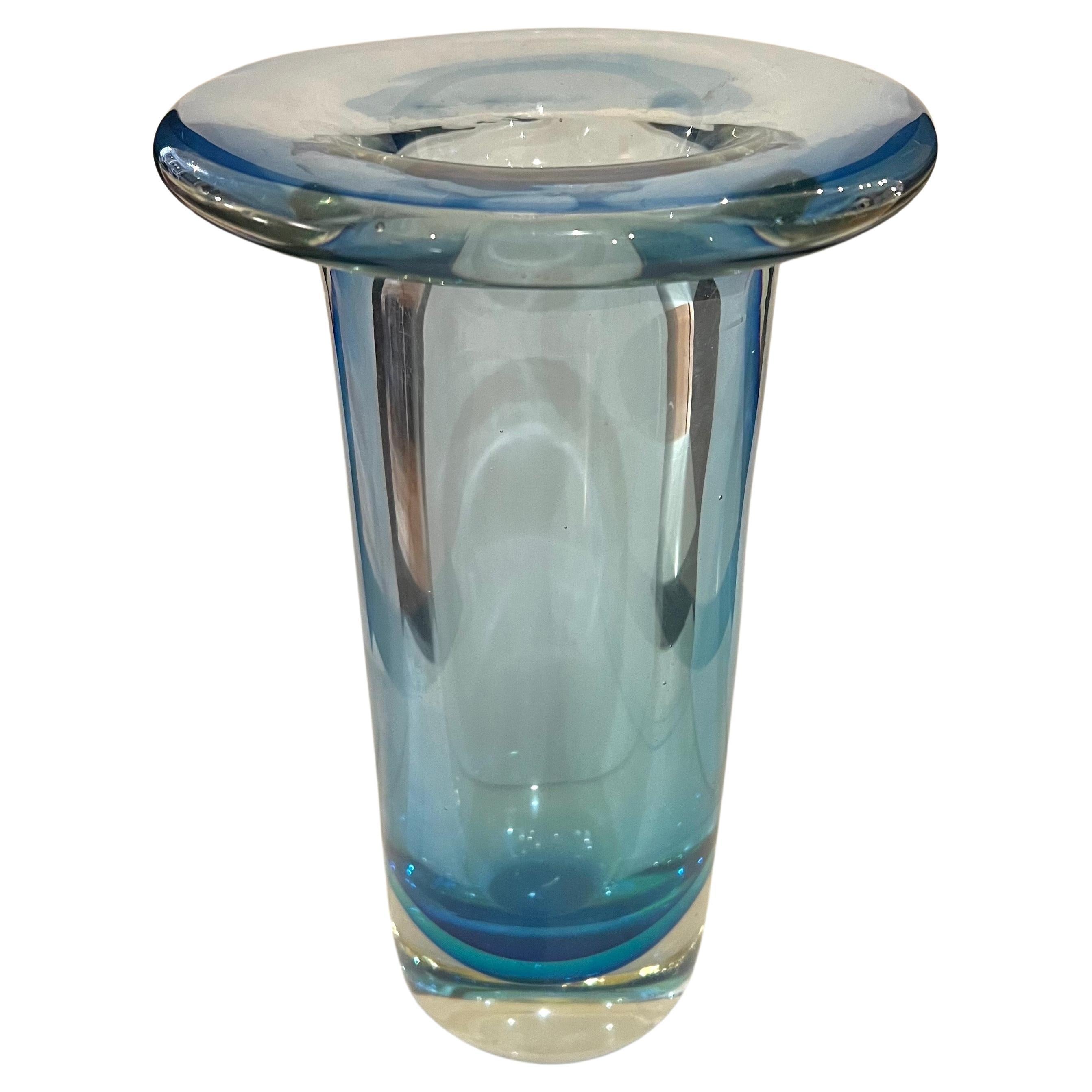 Murano Glass Murano Vase Cenedese Sommerso  Excellent état - En vente à San Diego, CA